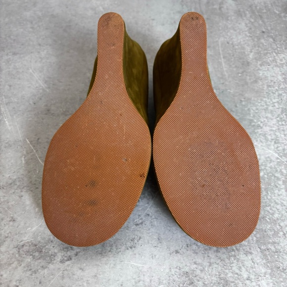 Vol de Nuit Emile Thoard Green Suede Round-Toe Wedges EU 36 - Picture 6 of 6